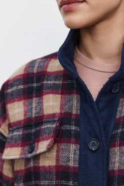 Surchemises*Velvet - Norah Brushed Cotton Jacket PLAID