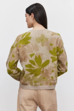 Wool & Cashmere*Velvet - Riva DS Floral Jacquard Sweater MULTI