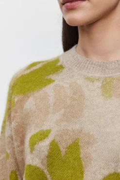 Wool & Cashmere*Velvet - Riva DS Floral Jacquard Sweater MULTI