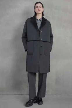 Yarns*Velvet - Rosemead DS Outerwear Coat CHARCOAL