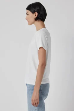 Short Sleeves*Velvet - Solana DS Modal Jersey Tee WHITE