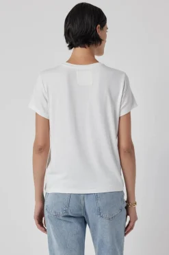 Short Sleeves*Velvet - Solana DS Modal Jersey Tee WHITE