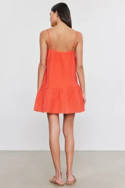 Short*Velvet - Suzie Silk Cotton Voile Tier Dress VIXEN
