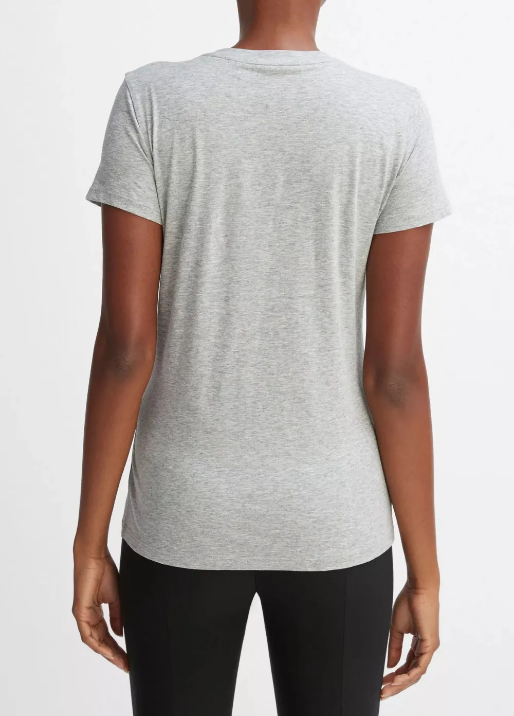 Short Sleeves*Vince - Essential Crew HEATHER GREY