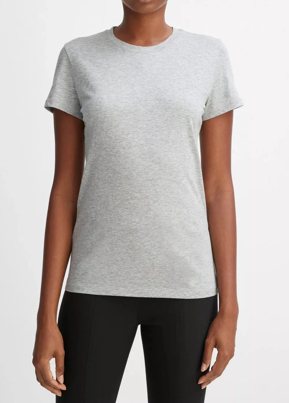 Short Sleeves*Vince - Essential Crew HEATHER GREY