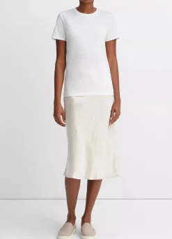 Short Sleeves*Vince - Essential Crew OFF WHITE