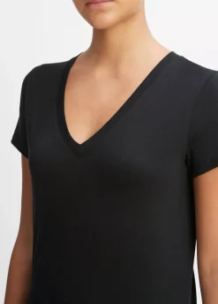 Short Sleeves*Vince - Essential V-Neck BLACK