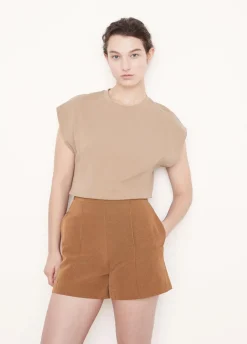 Shorts*Vince - High Waisted Tailored Shorts AMBER WAVE