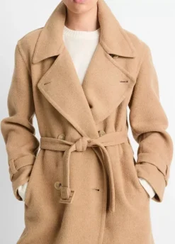 Yarns*Vince - Lofty Belted Long Coat CAMEL