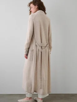 Wool & Cashmere|Cardigans*White and Warren White + Warren - Cashmere long robe SAND WISP HEATHER