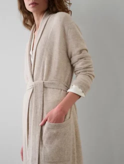 Wool & Cashmere|Cardigans*White and Warren White + Warren - Cashmere long robe SAND WISP HEATHER